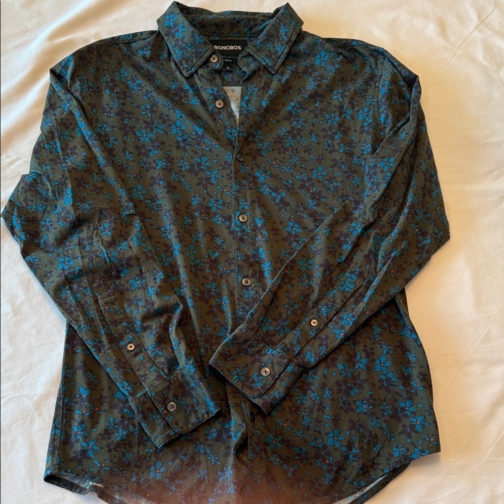 Bonobos Men's Dark Floral Button Down Shirt